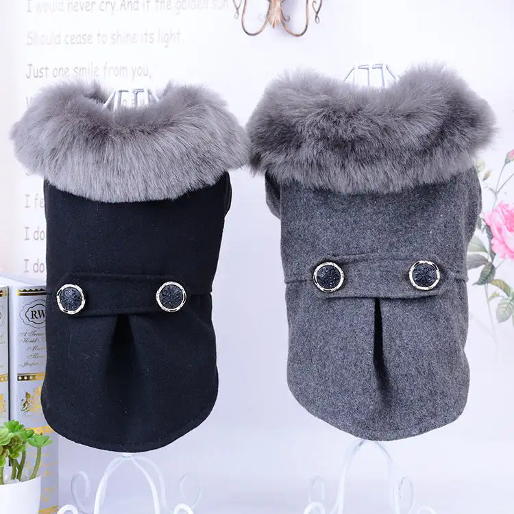 Pet Products Bipedal Solid Color Dog Autumn Winter Coat